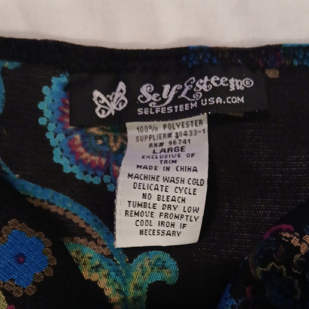Self Esteem Black and Blue Floral Camisole - Picture 2 of 4